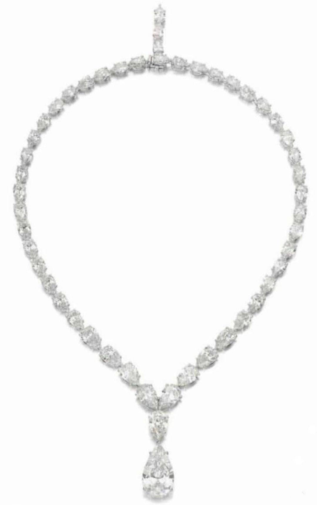 White pear necklace - just like diamonds