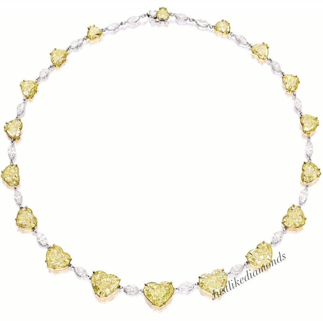 Yellow hearts قلاده القلوب الصفراء - just like diamonds