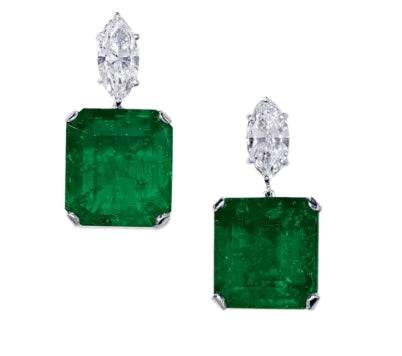 Marques with Green emerald  necklace 2 قلادة الماركيز والزمرد - just like diamonds