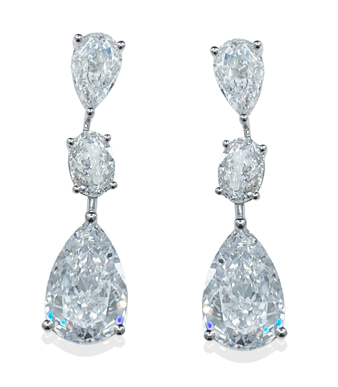 Solitaires pears necklace  قلاده سوليتيرات الدمعات - just like diamonds