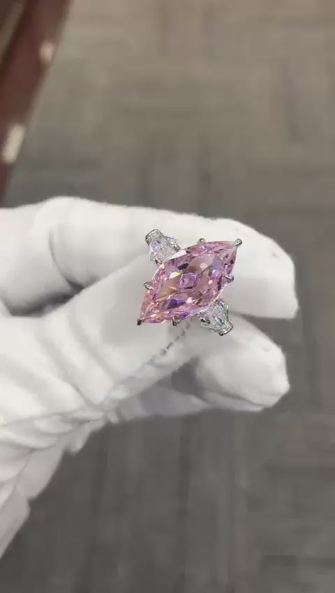 Pink marquis ring خاتم الماركيز الزهري