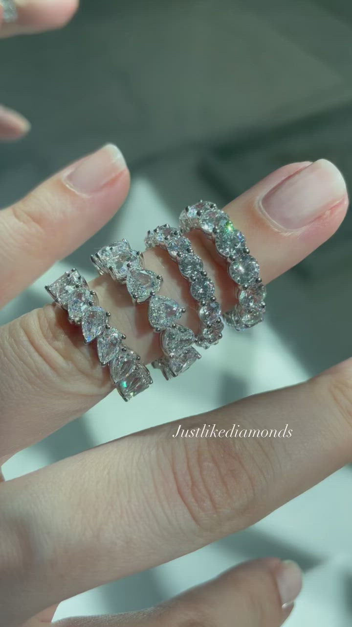 Eternity ring heart خاتم دبله قلوب