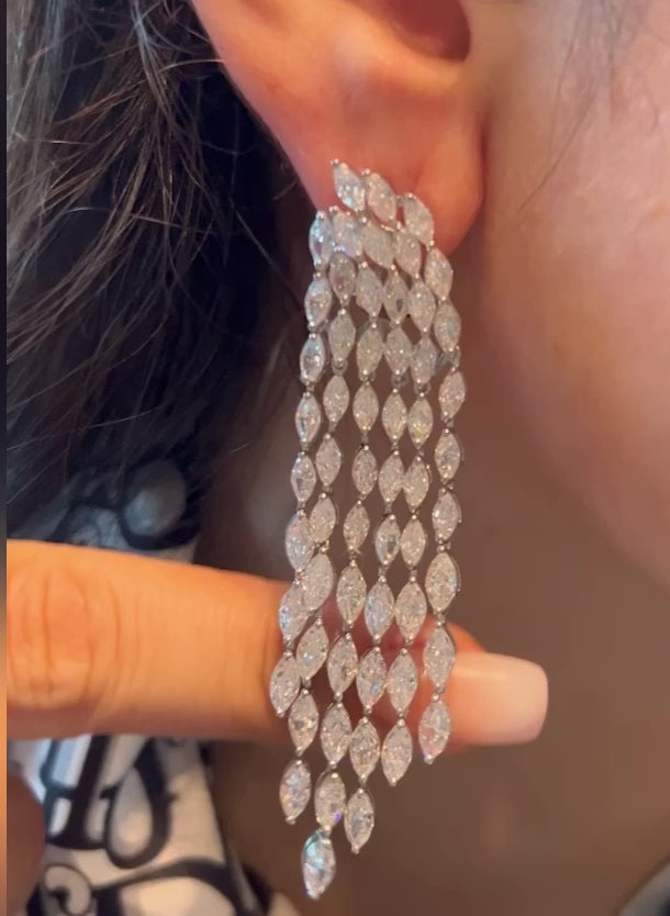 Classic marquise big earrings أقراط الماركيز الكبيرة الكلاسيكية