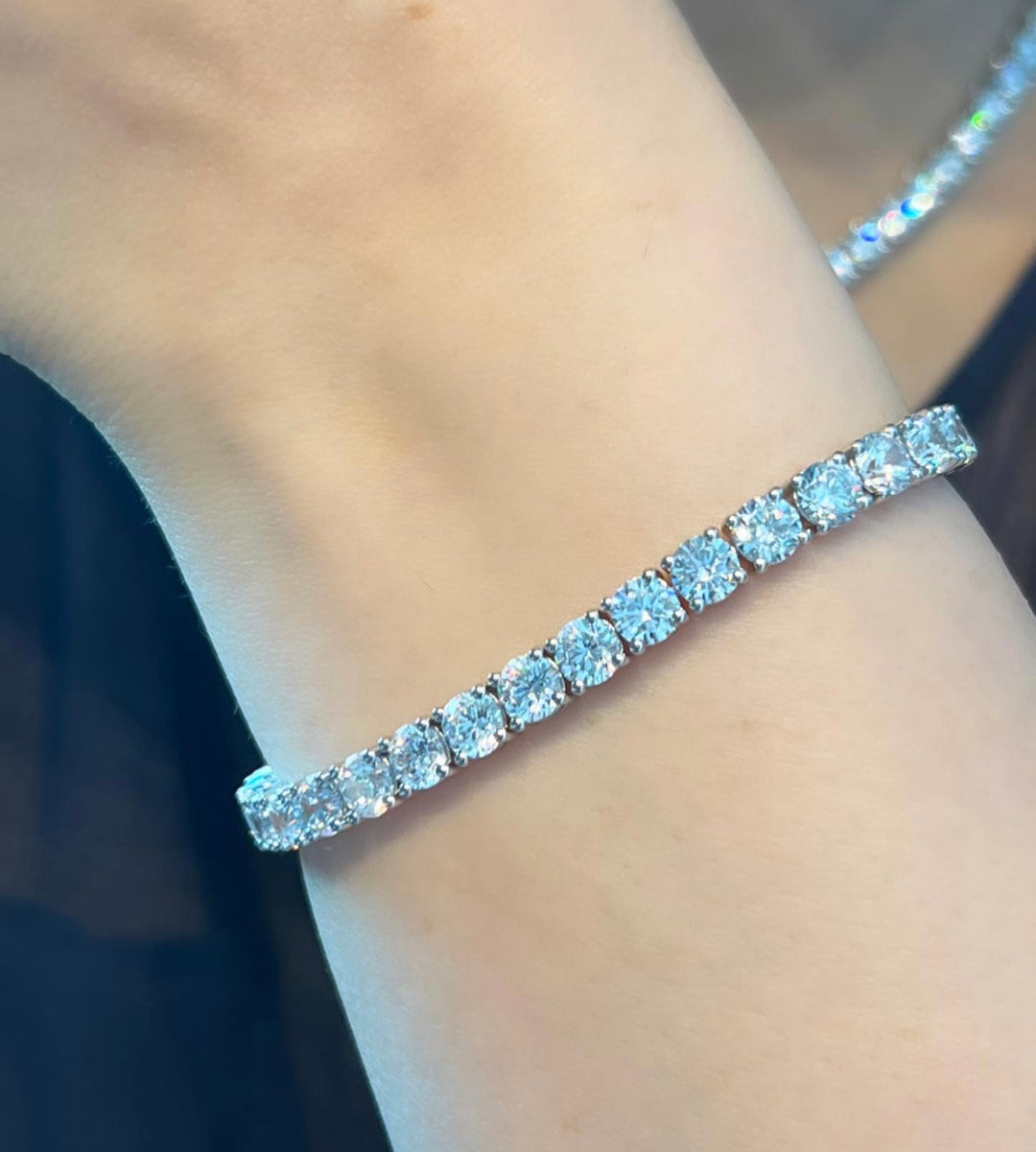 Tennis Bracelet  round cut 5 mm سوار تينيس راوند 5 ملم