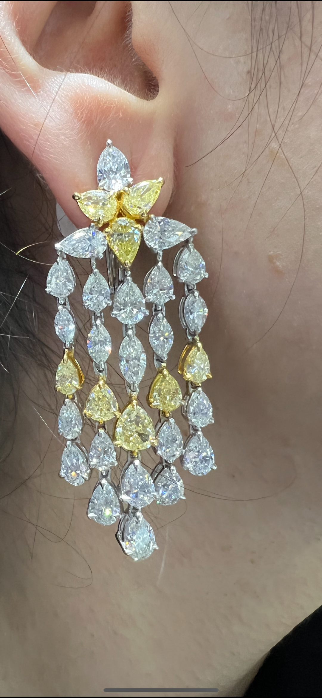 Chandelier pears and marquess  earrings أقراط الشاندليير الدمعات والماركيزات